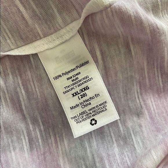 NWOT Time and Tru Purple Relaxed Blouse with Floral Print XXL - Picture 5 of 5